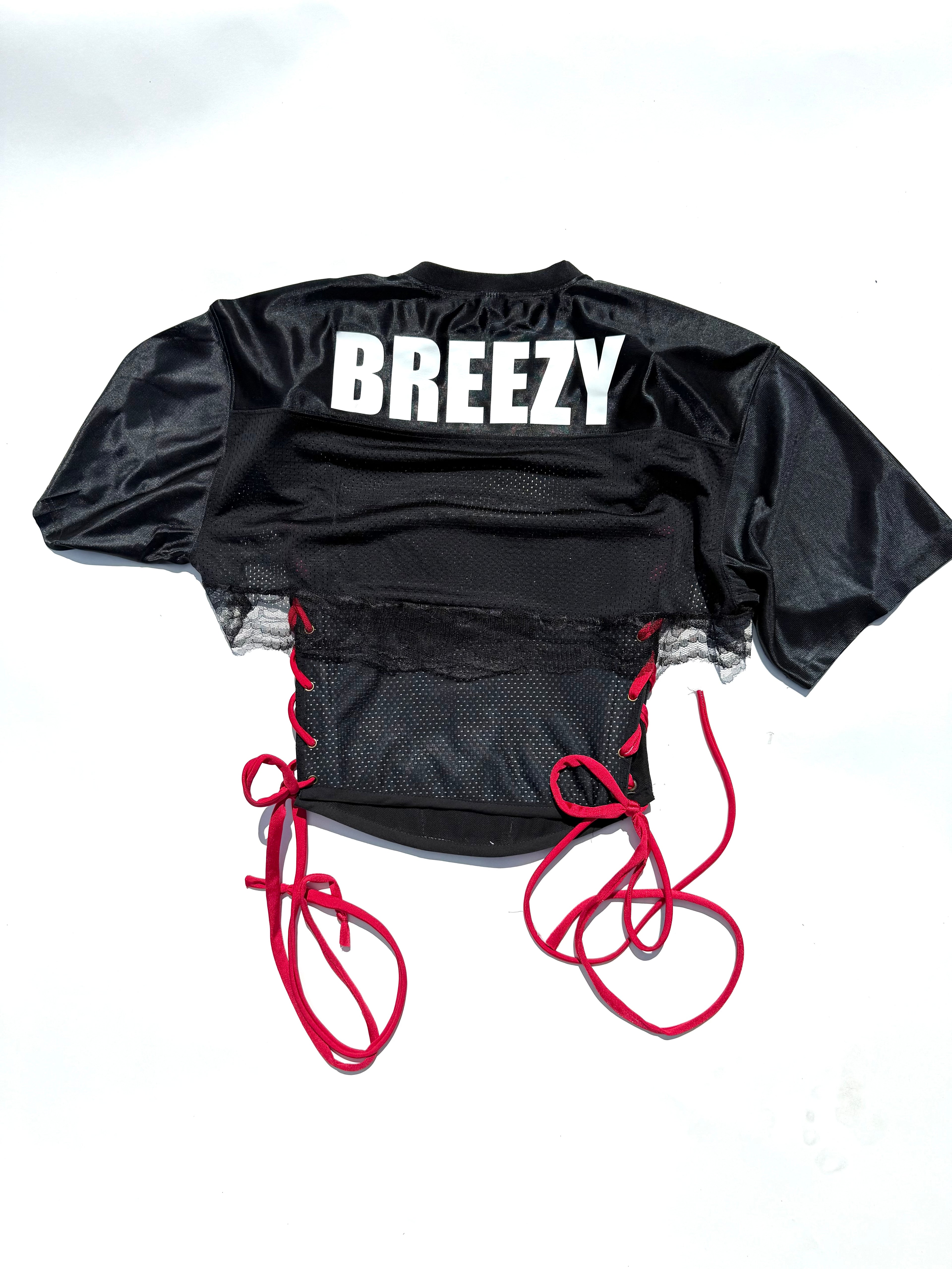 Corset 20 w/ “Breezy” Jersey Shrug- Purple Rain Breezy