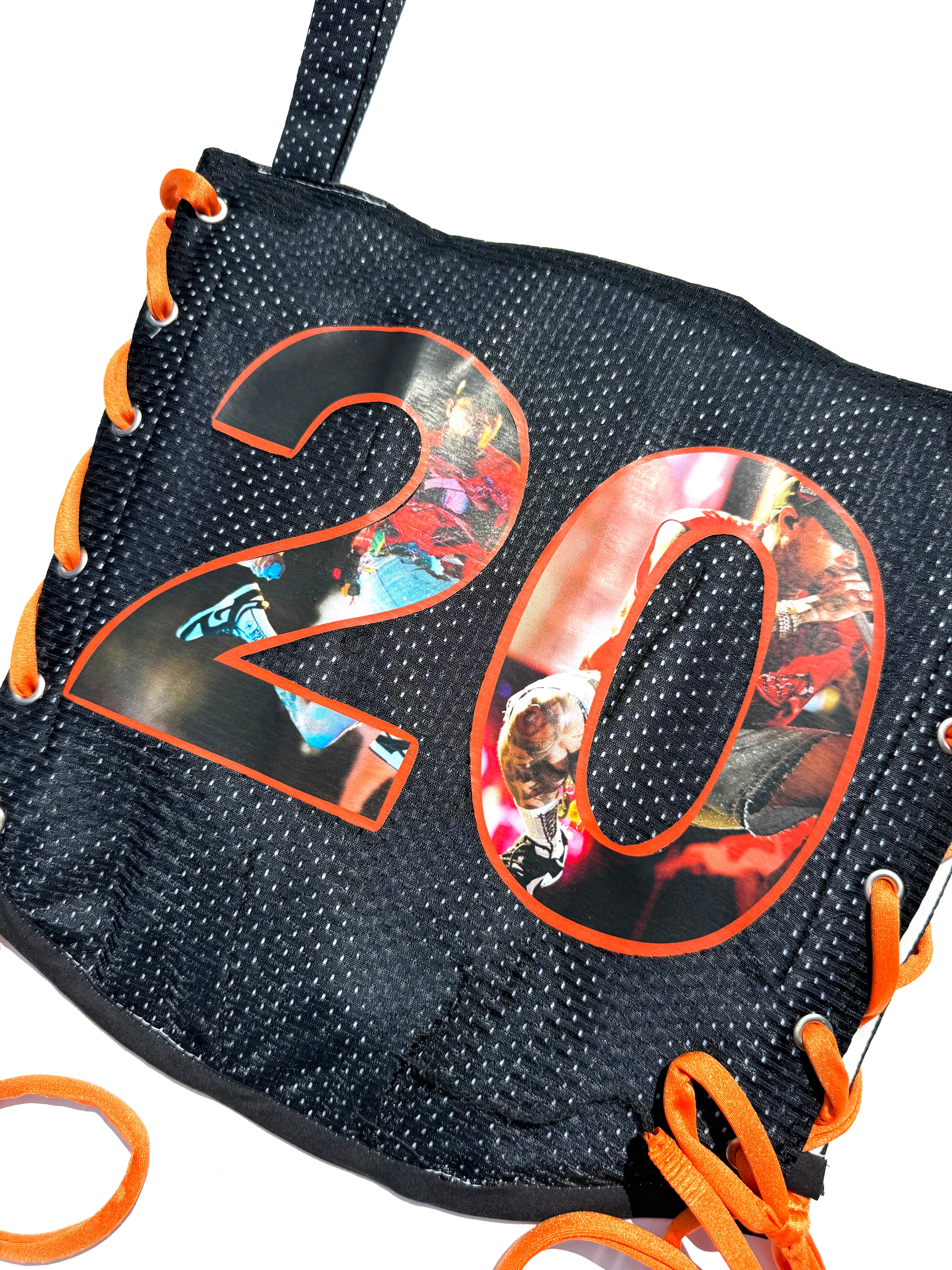 Corset 20 w/ “Breezy” Jersey Shrug- Orange Bowl Breezy