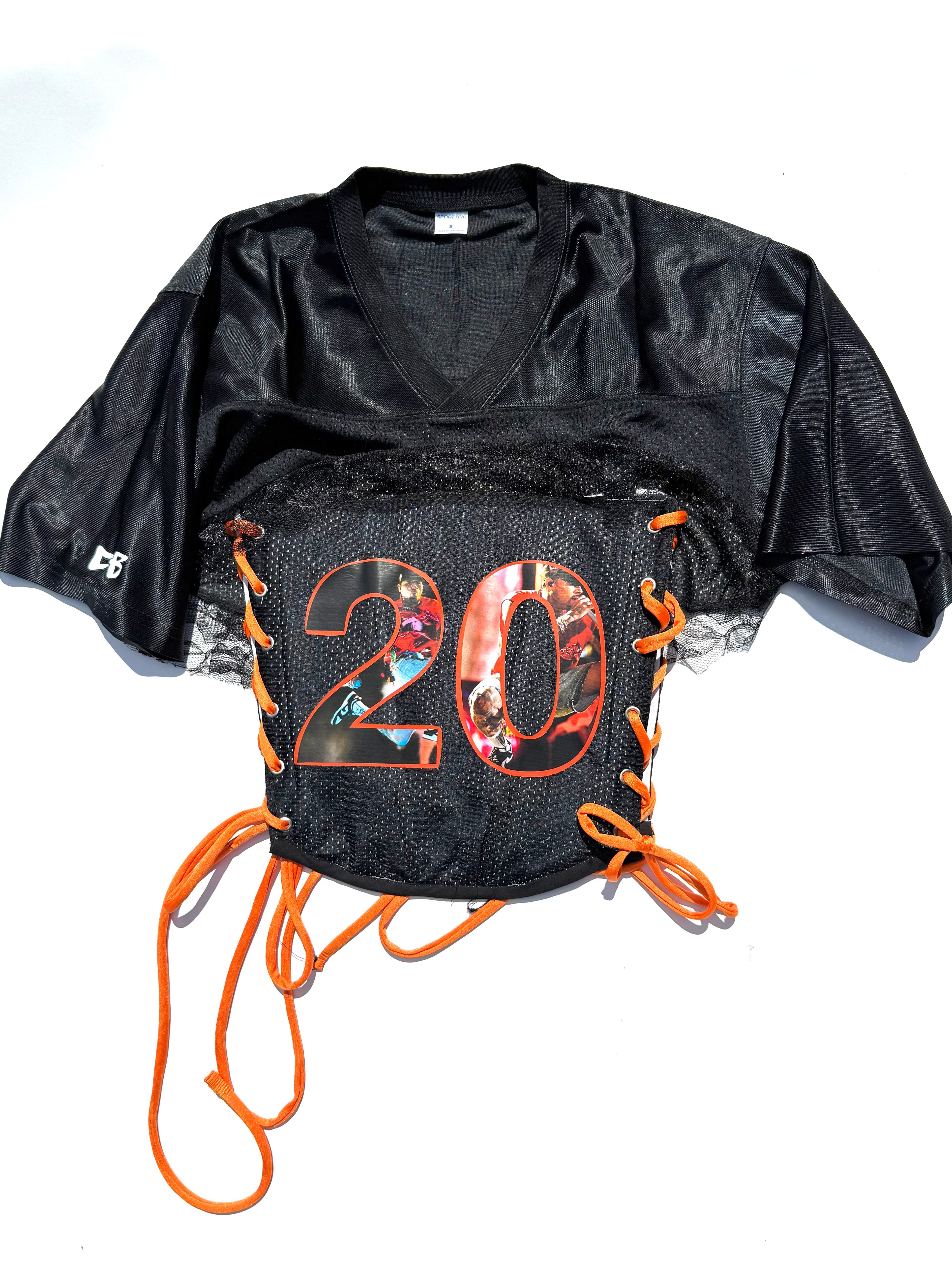 Corset 20 w/ “Breezy” Jersey Shrug- Orange Bowl Breezy